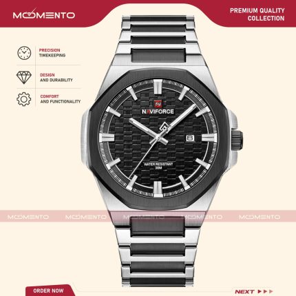 Naviforce 9245 - Black Silver