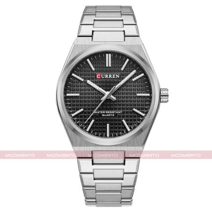 Curren 8439 For Men – Silver Black